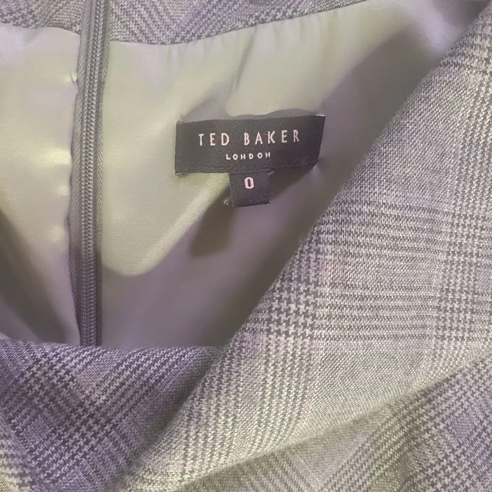 Ted Baker London Gray Checked Dress - Picture 4 of 10